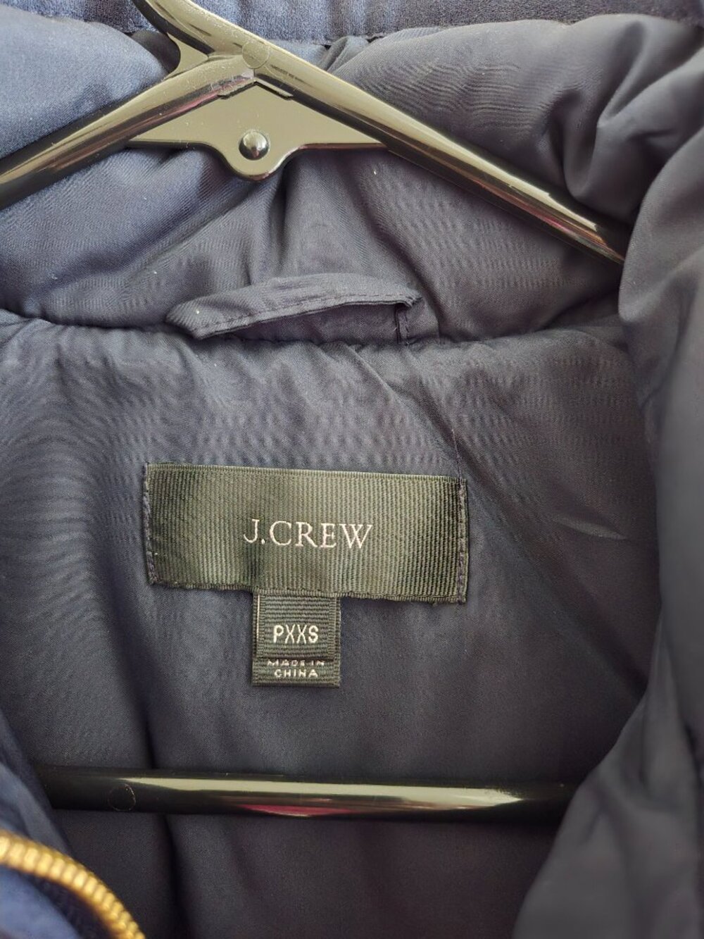 J Crew navy blue quilted vest xxs petite - Picture 4 of 6